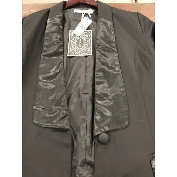 Mags And Pye Black Single Button Suit Blazer Women's Size Small NEW*